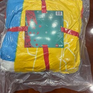 LEGO VIP Blanket with Blue, Yellow, and Red Design